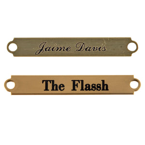 Notched Brass Bridle Name Plate
