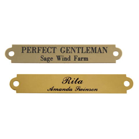 Notched Halter Name Plate - 3/4" Wide
