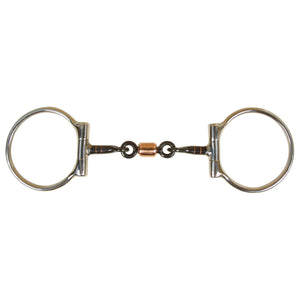 Schneiders® D Ring Sweet Iron Snaffle Bit with Copper Roller