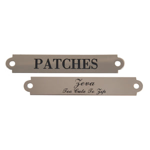 Notched Halter Name Plate - Nickel