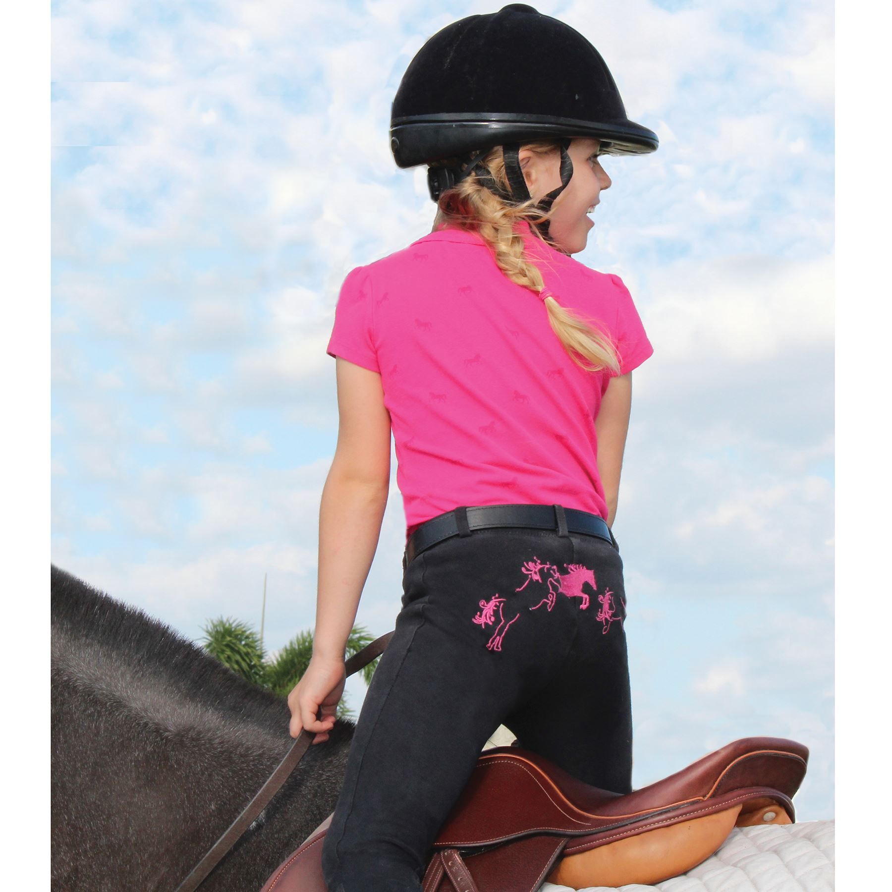 TuffRider® Whimsical Horse Embroidered Pull On Jod