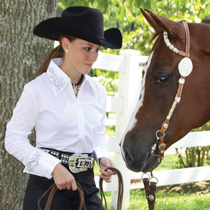 Cowgirl Royalty Girls Classy Western Show Shirt