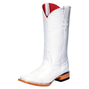 Ferrini Ladies Dyeable Square Toe White Western Boots
