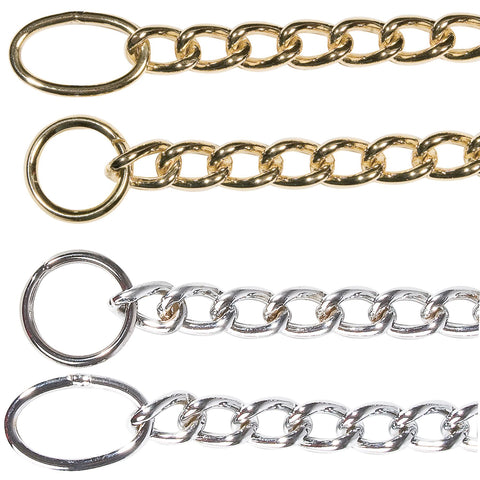 Fine Link Argon Weld Arab Show Chain with Keyring & Oval Ends 3mm