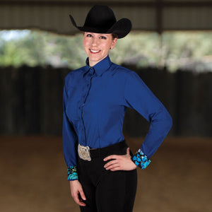 Schneiders® Cowgirl Royalty Solid Women's Show Shirt with Printed Cuffs