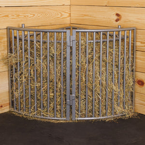 Schneiders® Easy-Up® Pro Corner Floor Hay Rack with Lid