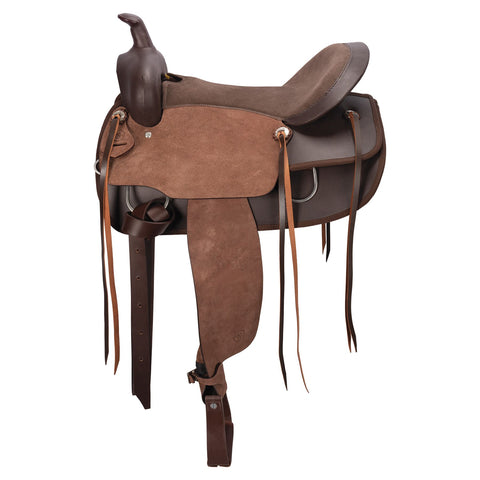Schneiders® Roughout and Synthetic Hybrid Western Trail Saddle