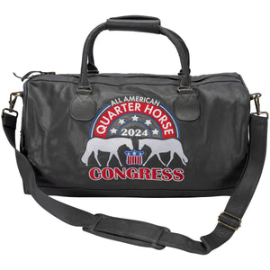2024 Quarter Horse Congress Embroidered Leather Duffle Bag