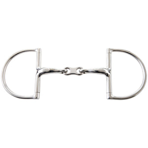 JP Korsteel Stainless Steel French Link Hunter Dee Ring Snaffle Bit