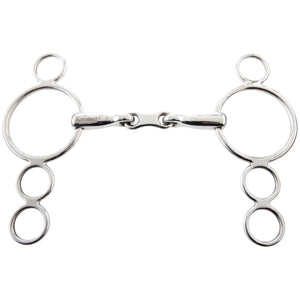 Korsteel Stainless Steel French Link 3 Ring Dutch Gag Bit