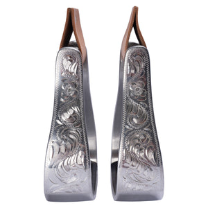 Schneiders® Aluminum Engraved Western Padded Stirrups
