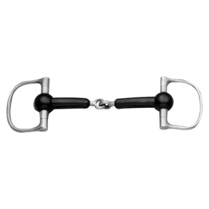 Korsteel Soft Rubber Mouth Jointed Dee Ring Snaffle Bit