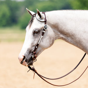 Billy Royal® Custom Initial Buckle Two-Ear Silver Show Headstall