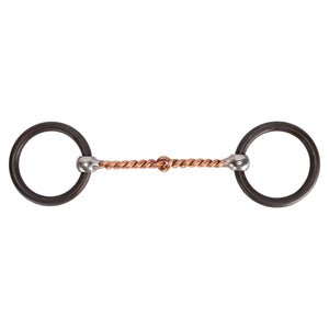 Schneiders® Semi-Weighted O Ring Twisted Copper Mouth Snaffle Bit
