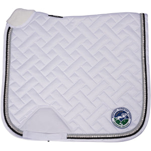 K3DE Satin Dressage Saddle Pad with Crystals
