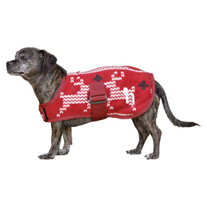 Horze Winter Christmas Print Fleece Dog Coat