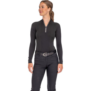 Kastel Denmark Half Zip Knit Pullover with Crystal Zipper