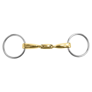 Sanft™ German Silver Curved Mouth 16 mm Loose Ring Snaffle Bit With Lozenge