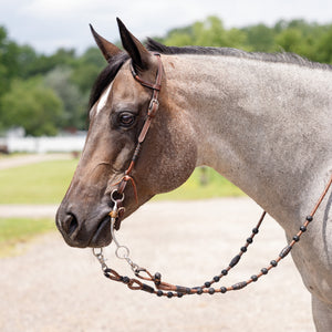Schneiders® Black and Chocolate Rawhide Ranch Two Ear Headstall