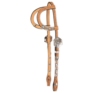 Billy Royal® Arrowhead Two Ear Silver Show Headstall