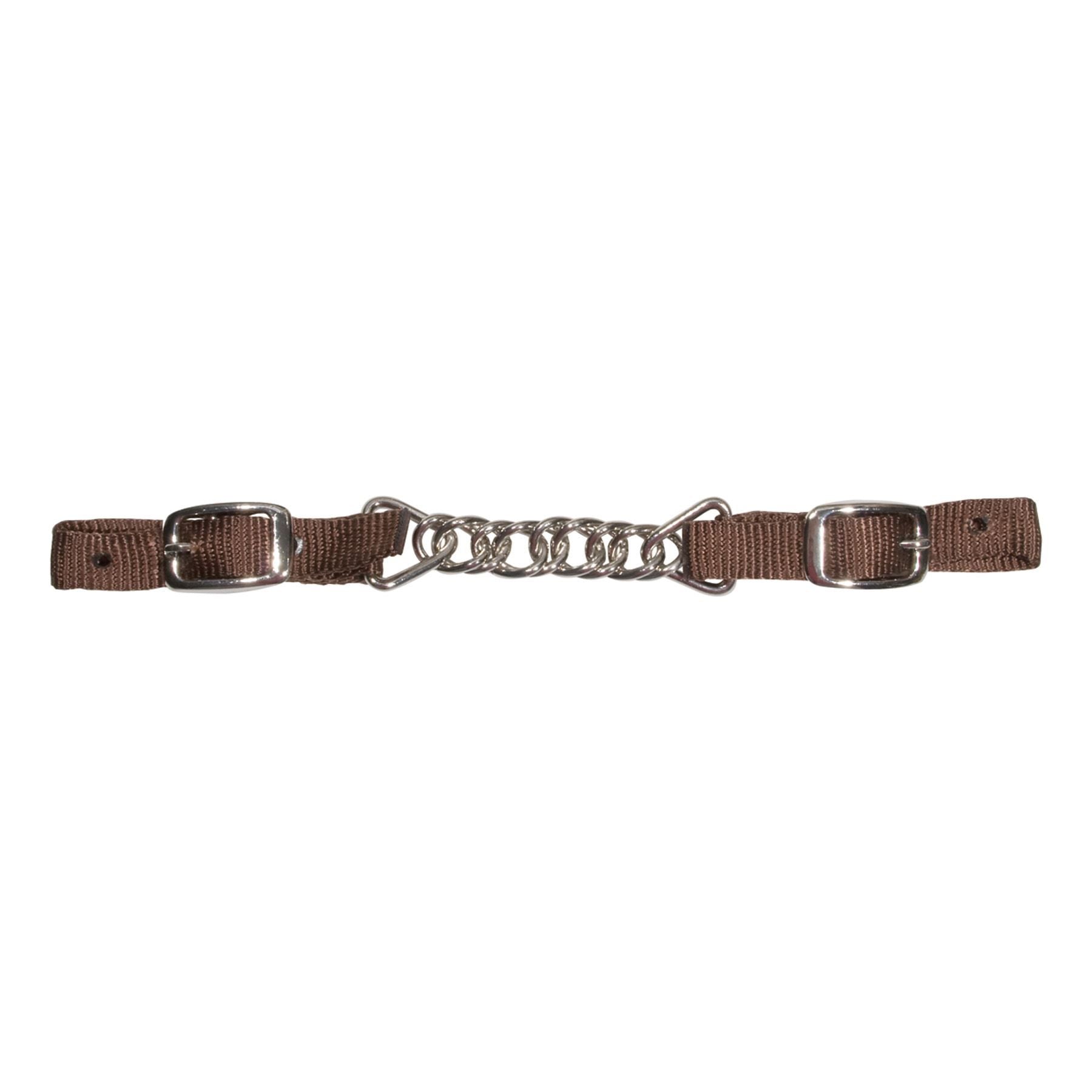 Schneiders® Nylon Western Curb Strap with Single Link Chain