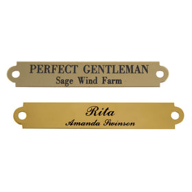 Notched Halter Name Plate - 3/4" Wide