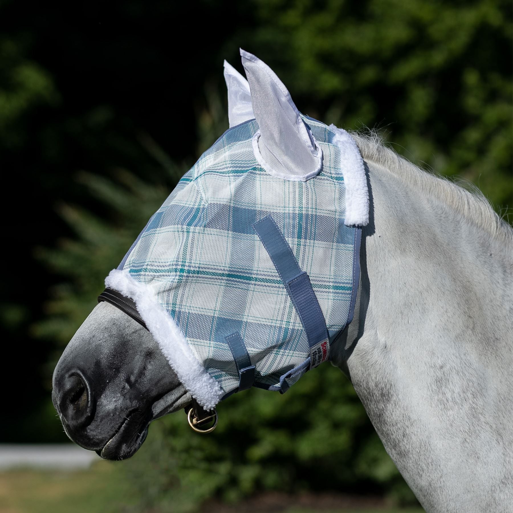 Schneiders® Dura-Mesh Plaid Fly Mask with Ears
