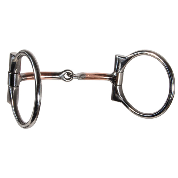 Schneiders® Curved Copper Offset D Ring Snaffle Bit