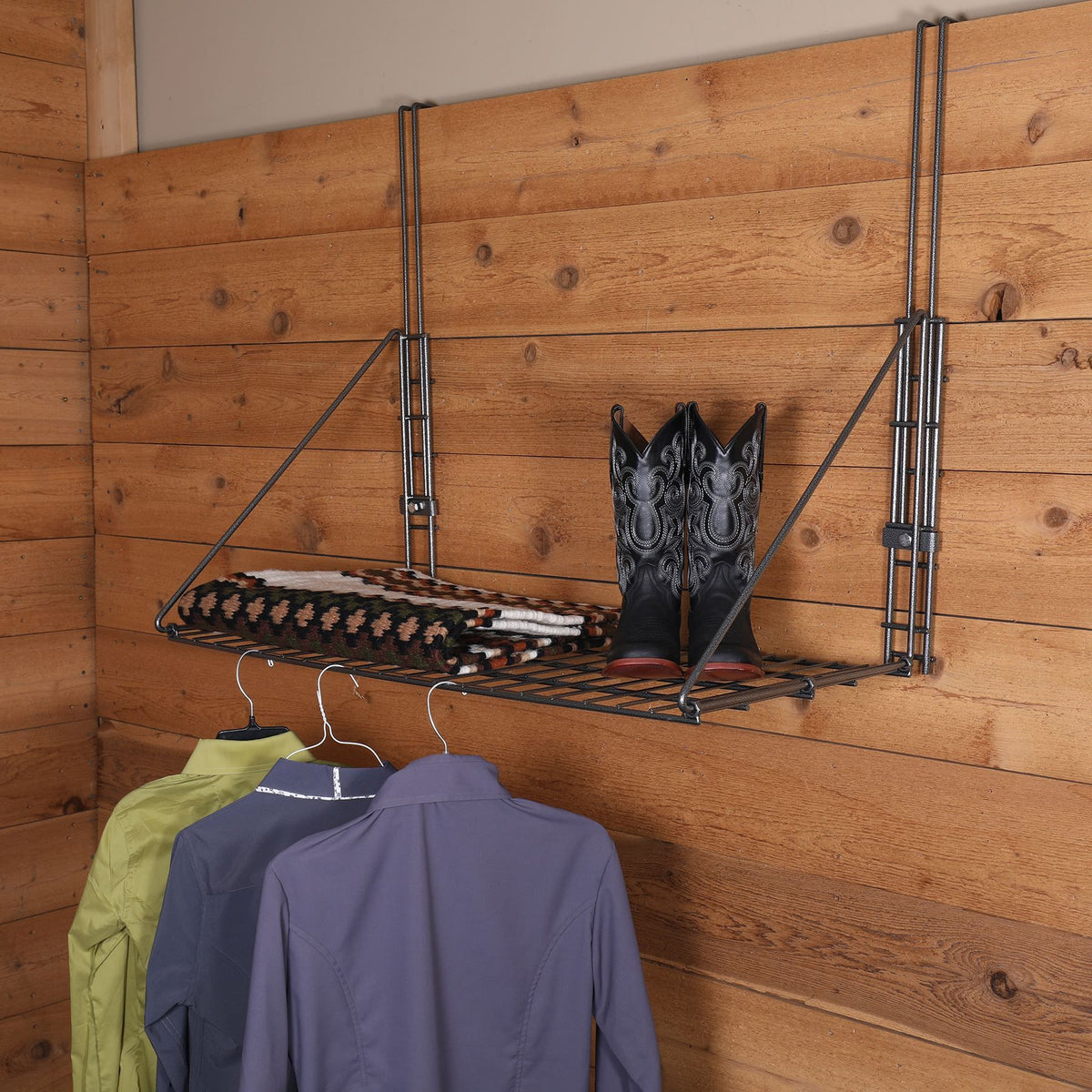 Easy-Up® Pro Fold Up Hanging Shelf with Adjustable Hangers