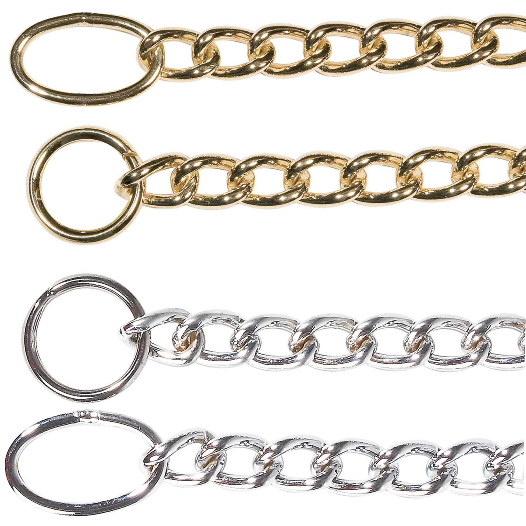 Fine Link Argon Weld Arab Show Chain with Keyring & Oval Ends 3mm