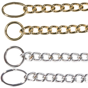 Fine Link Argon Weld Arab Show Chain with Keyring & Oval Ends 3mm