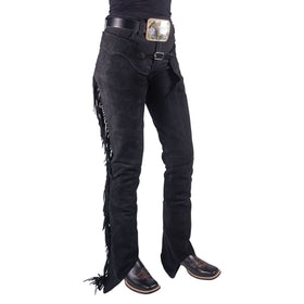 Schneiders® Adult Suede Western Chaps with Fringe