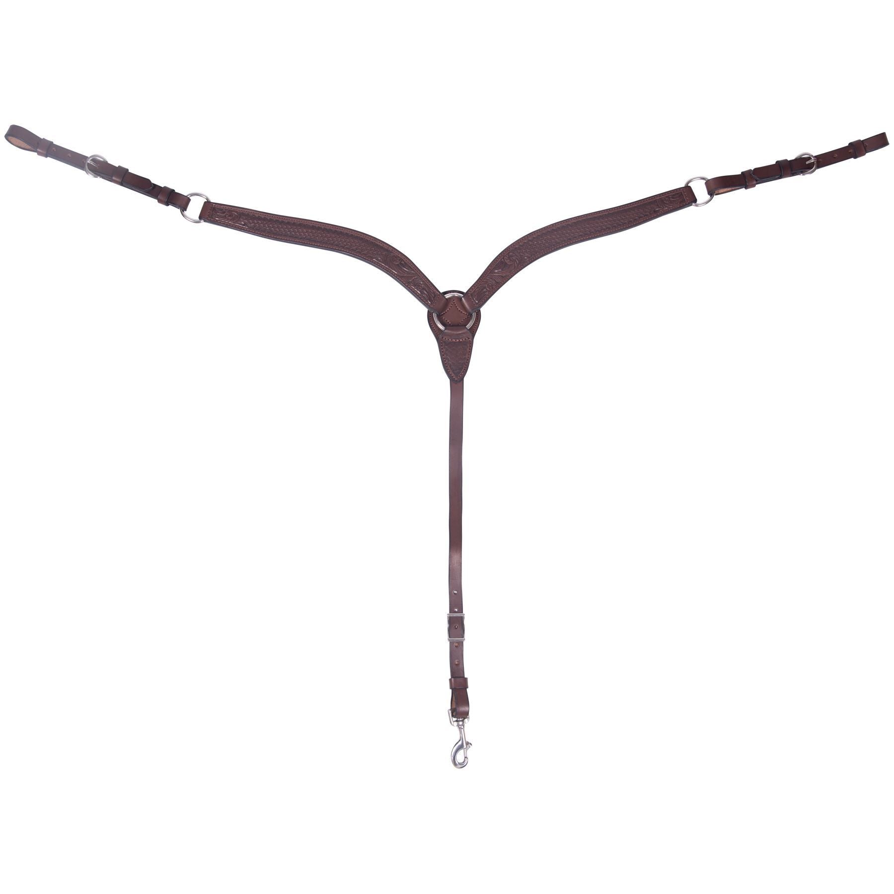 Billy Royal® Tooled Ranch Harness Leather Breastcollar