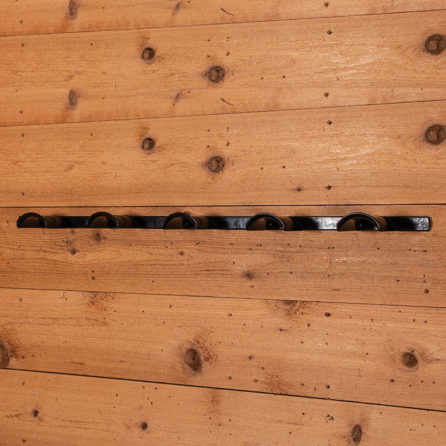 Easy-Up® Mounted Coated Metal 5 Hook Rounded Tack Rack