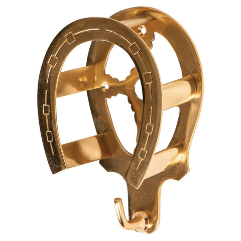 Berlin Brass Double Horseshoe Bridle Rack