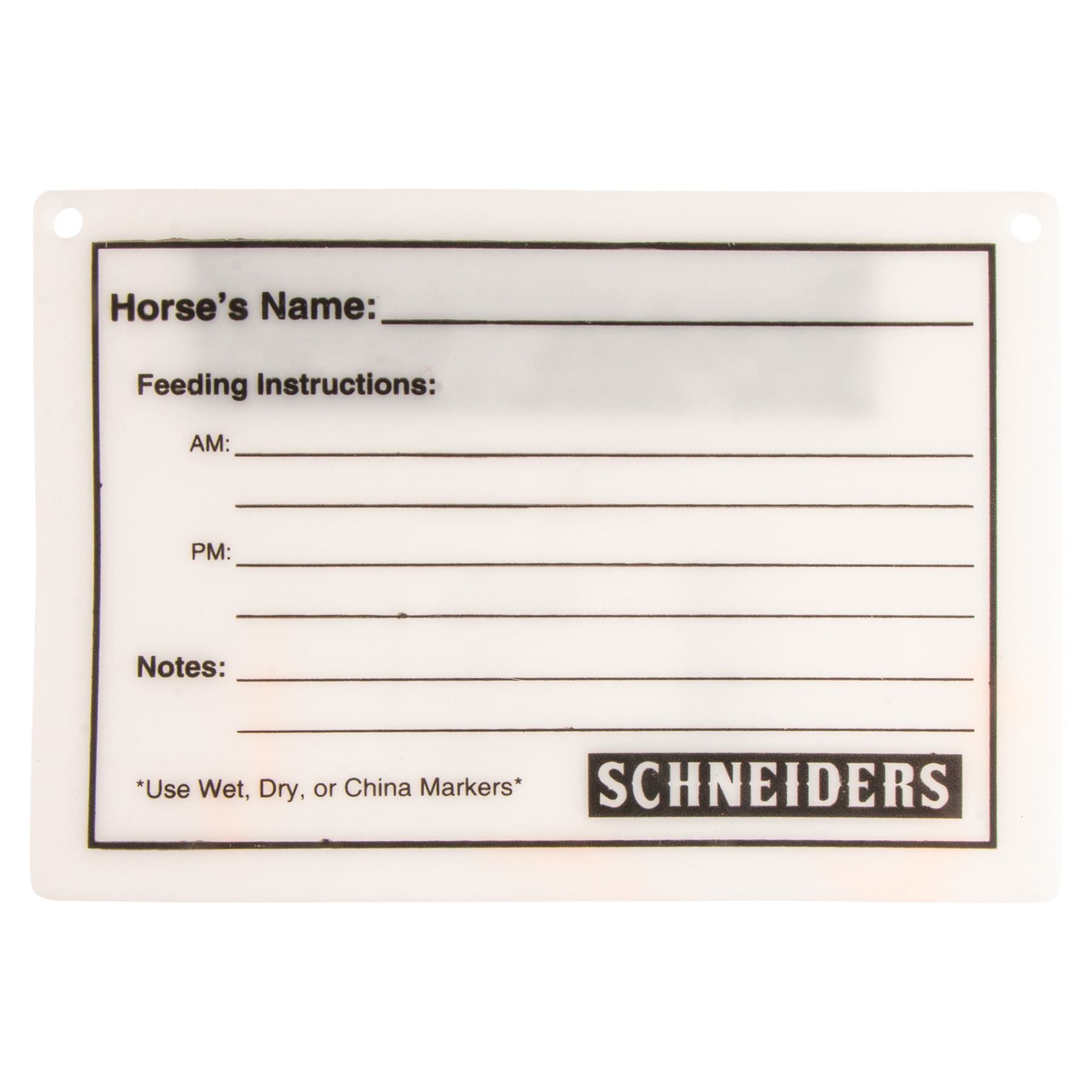 Schneiders® Magnetic Feed Chart