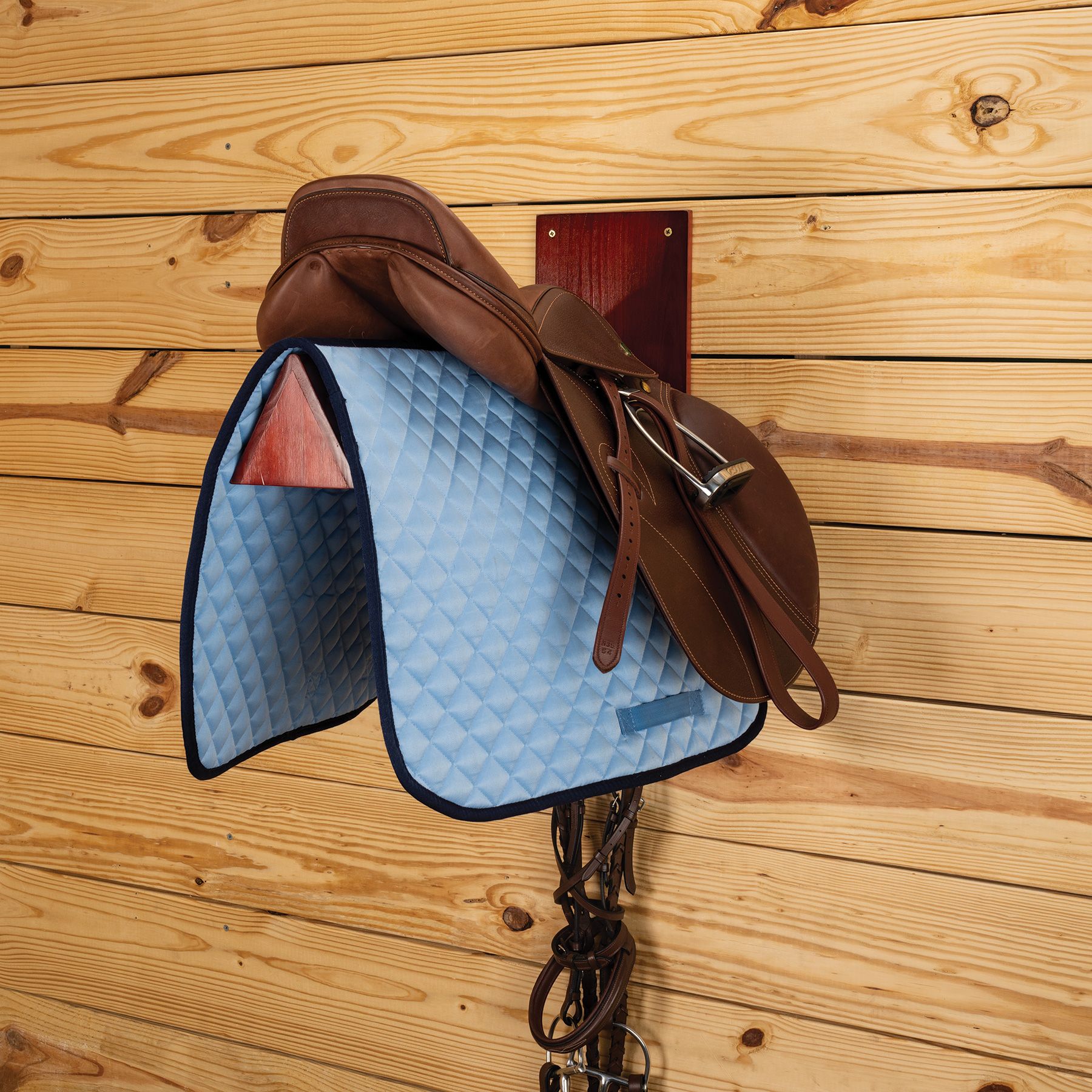Easy-Up® Wooden Wall Mounted Saddle and Bridle Rack