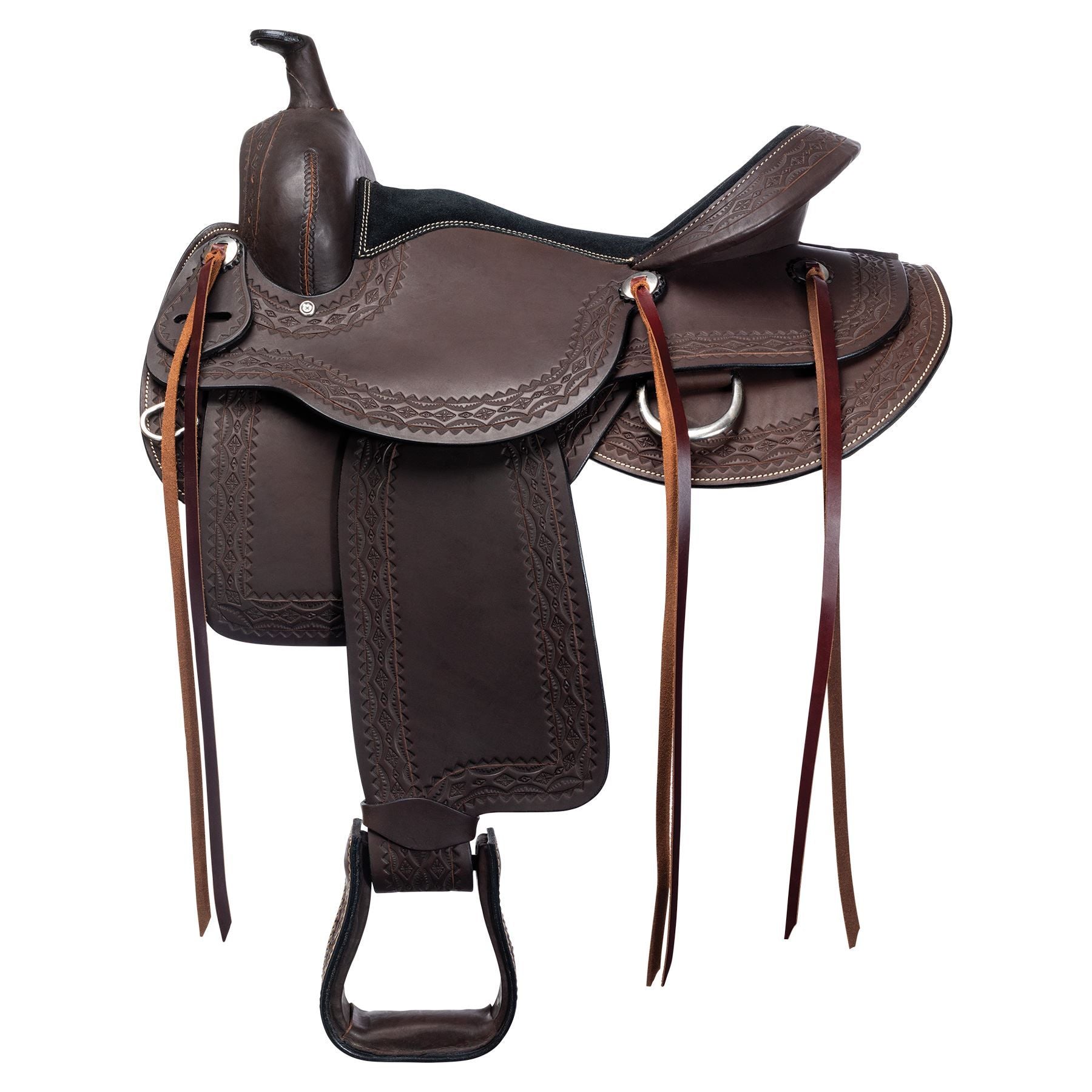 Schneiders Oiled Leather Western Trail Saddle, 18