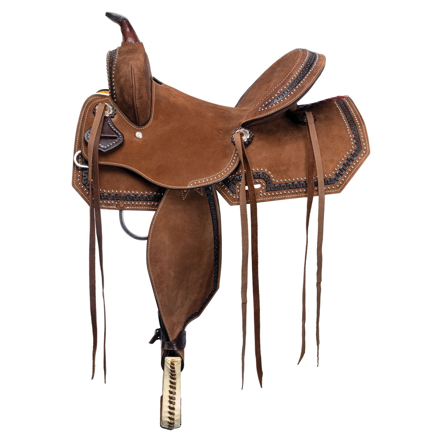 Double S Studded Roughout Barrel Saddle