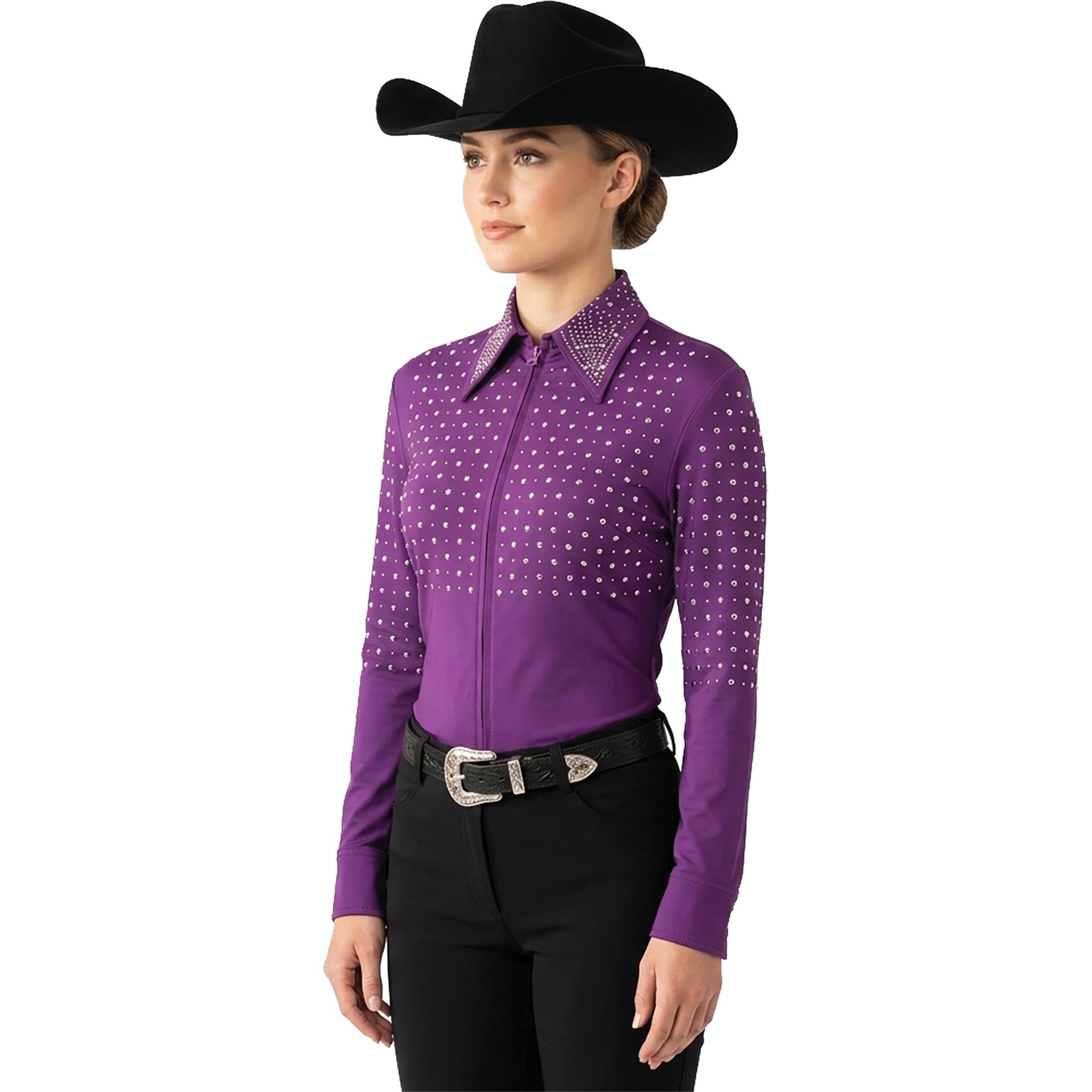 Schneiders® Ladies Eva Silver Studded Western Show Shirt