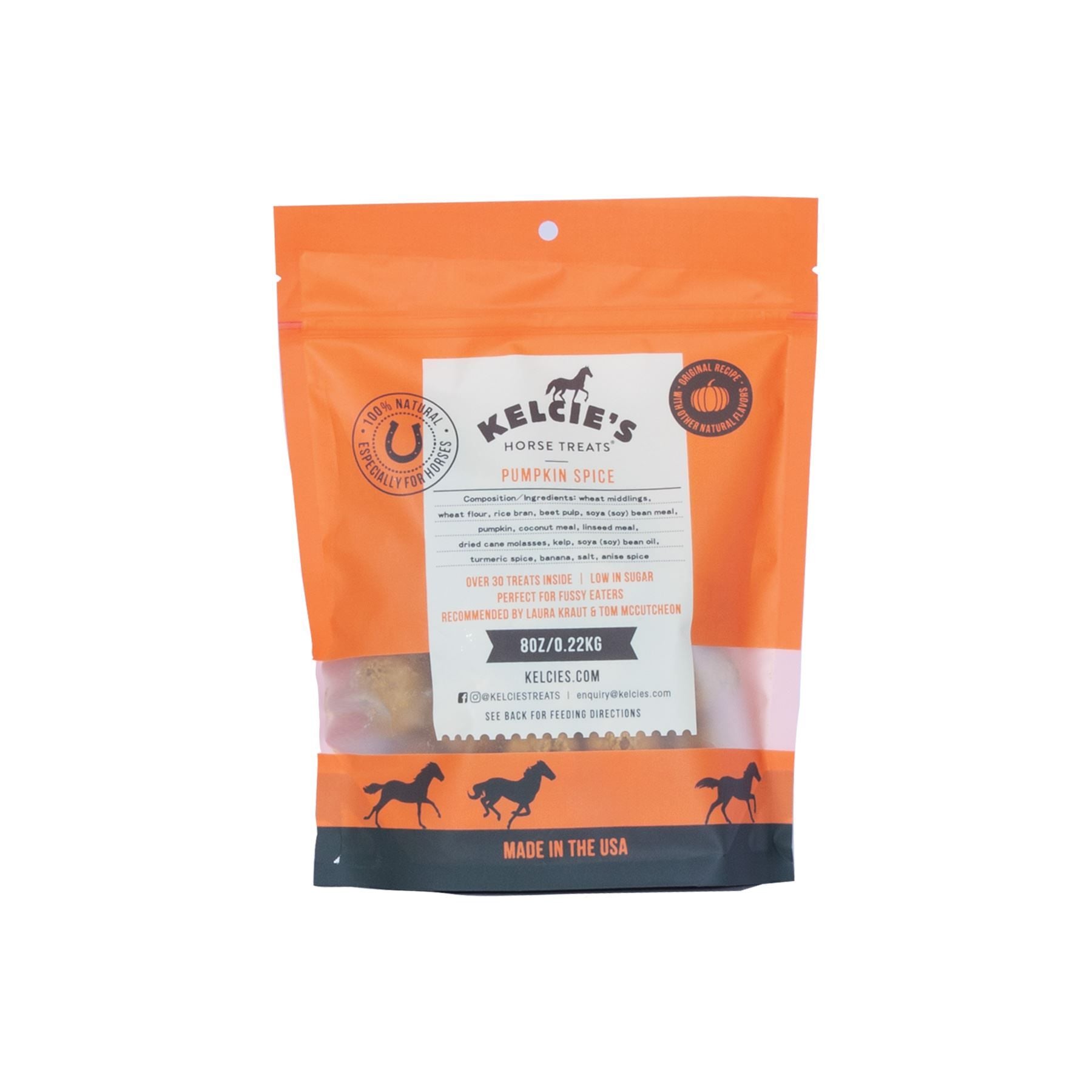 Kelcie's Pumpkin Spice Horse Treats 8 Oz Bag