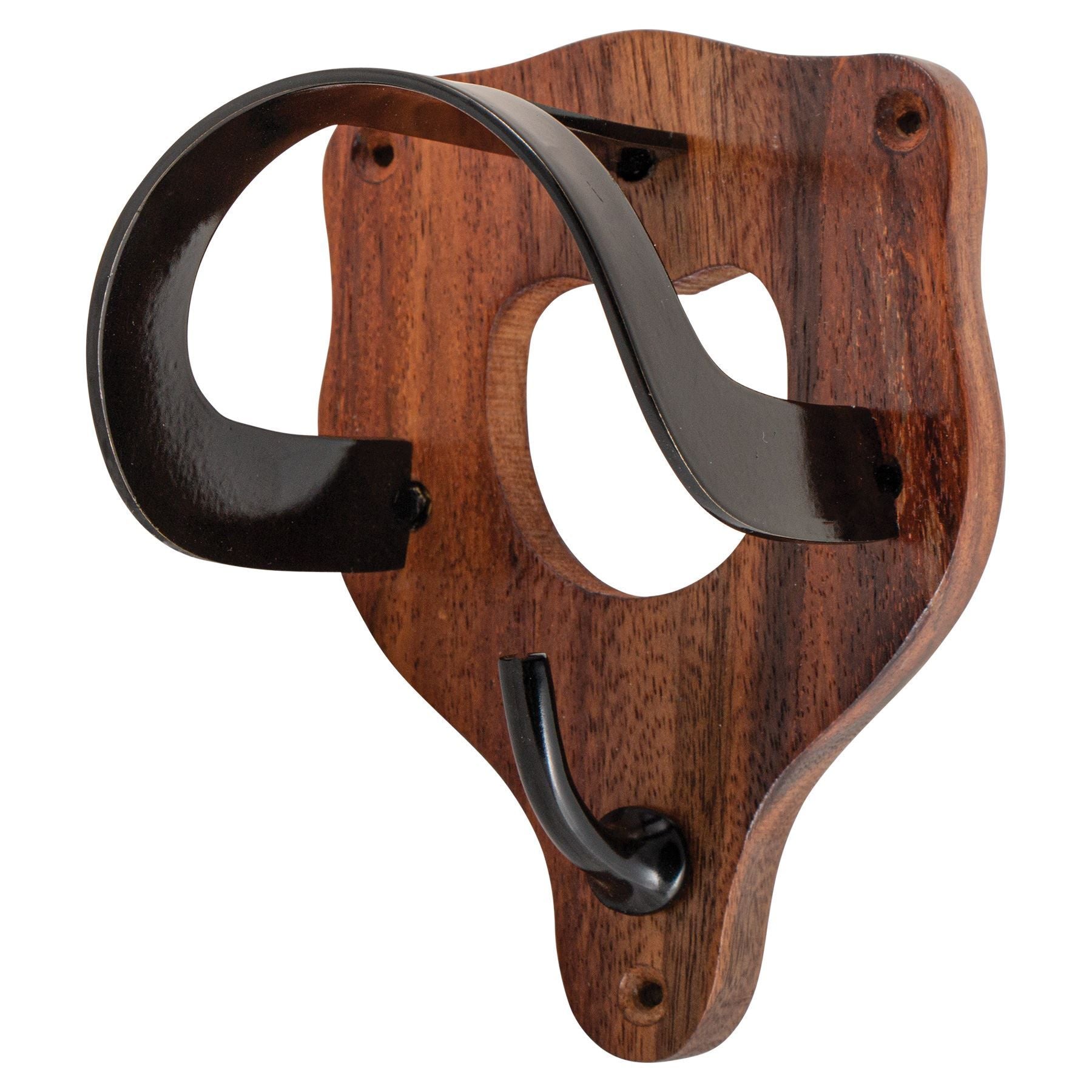 Berlin Brass Black & Wood Standard Bridle Rack