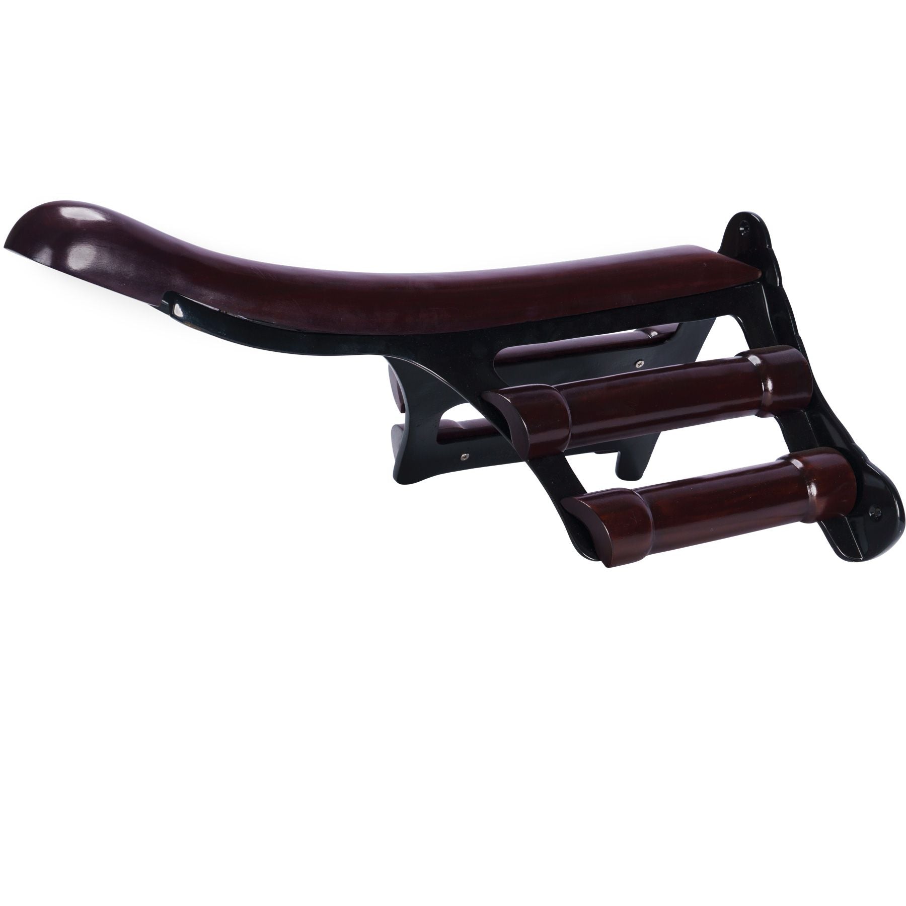 Berlin Brass Black & Wood Saddle Rack