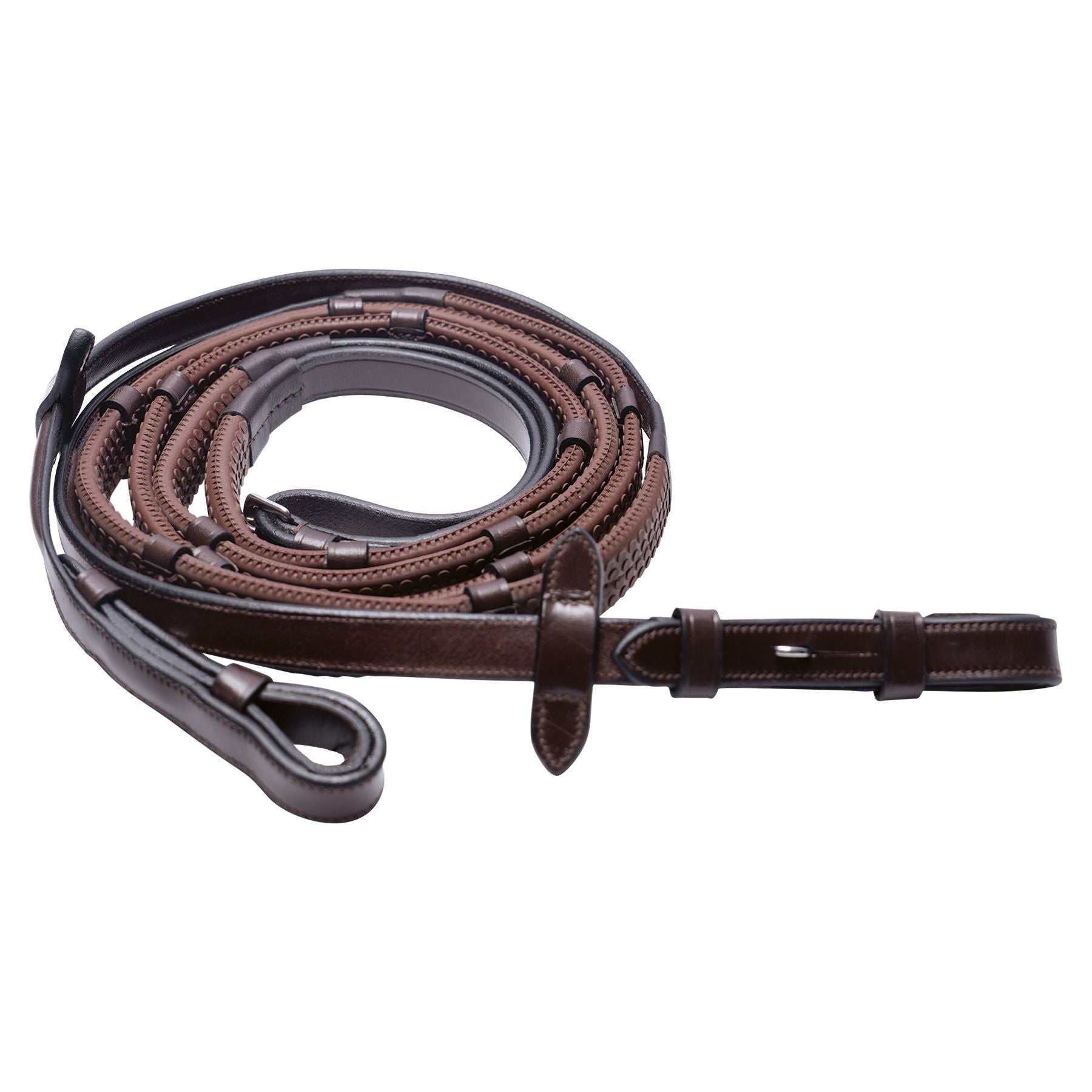 Schneiders® Raised Leather and Rubber Reins with Stops