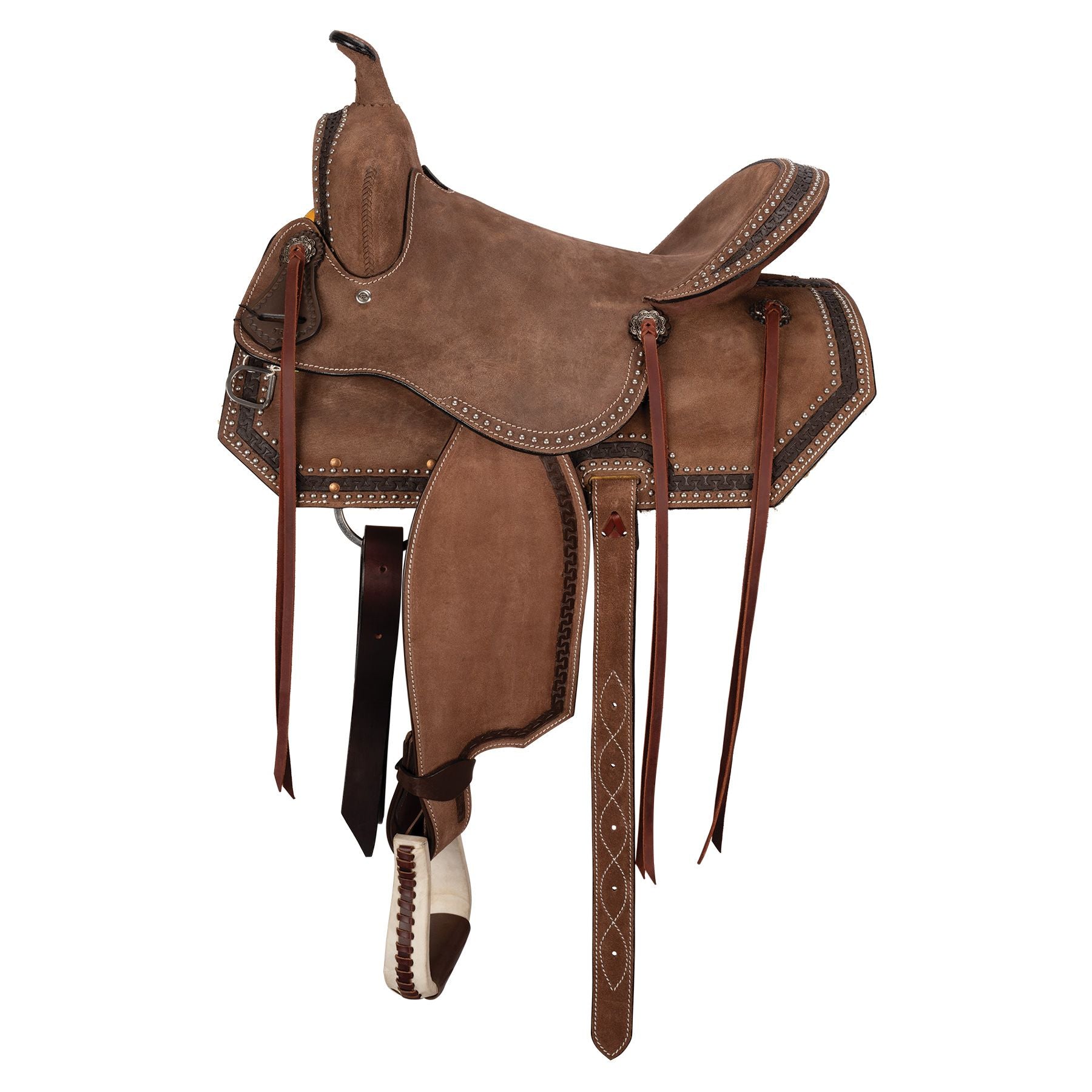 Schneiders Studded Roughout Barrel Saddle