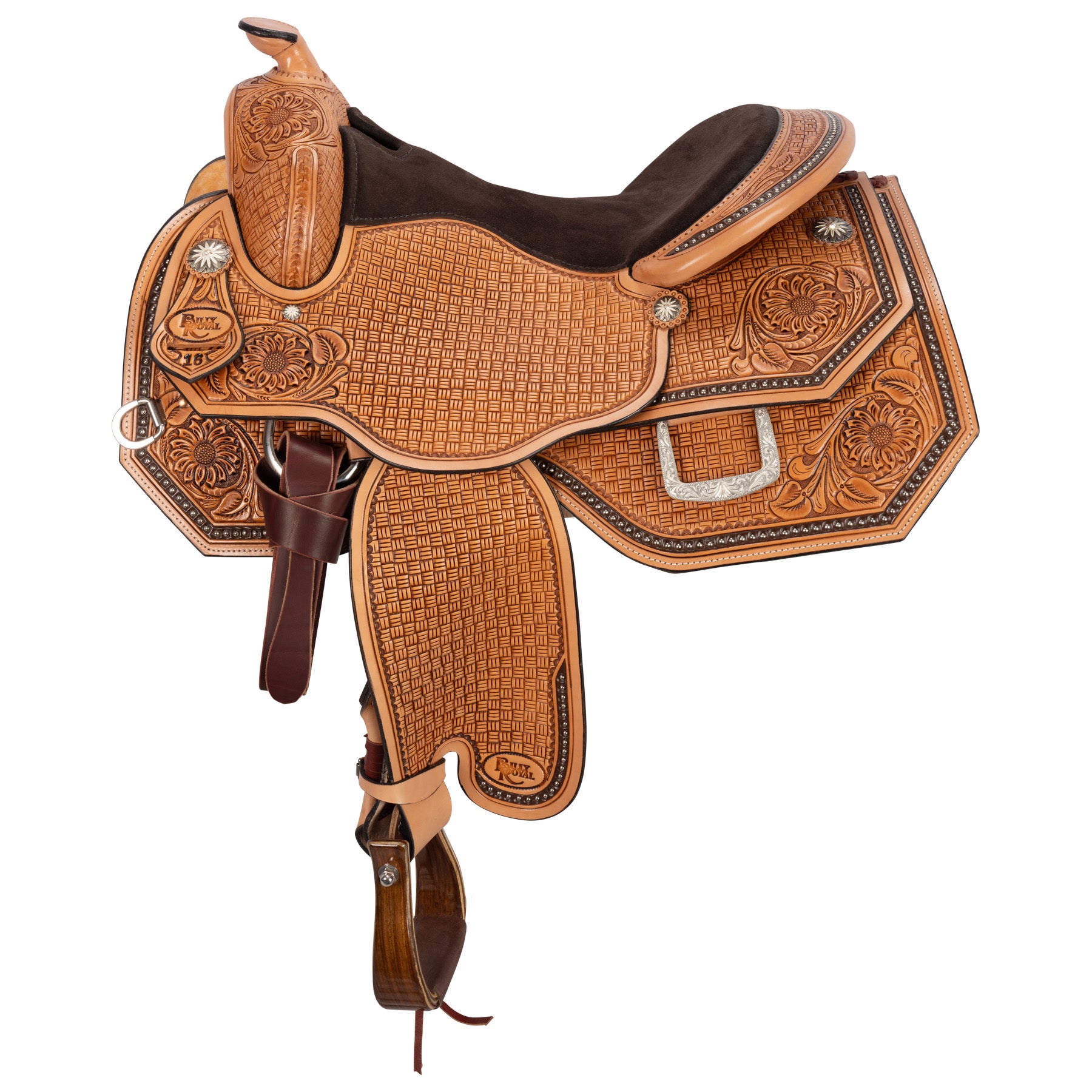 Billy Royal® Elite Floral Tooled Western Show Saddle