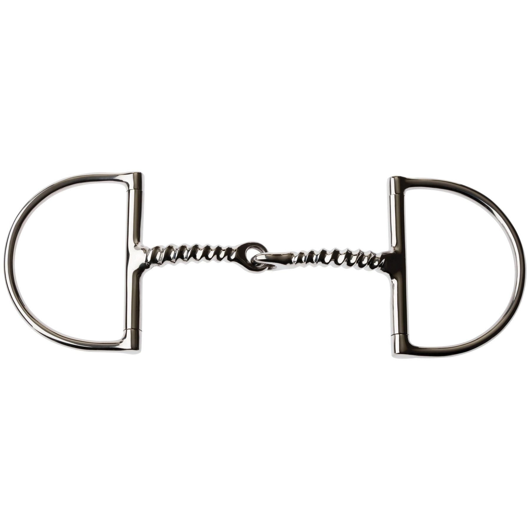 JP Korsteel Stainless Steel Corkscrew Mouth Dee Ring Snaffle Bit