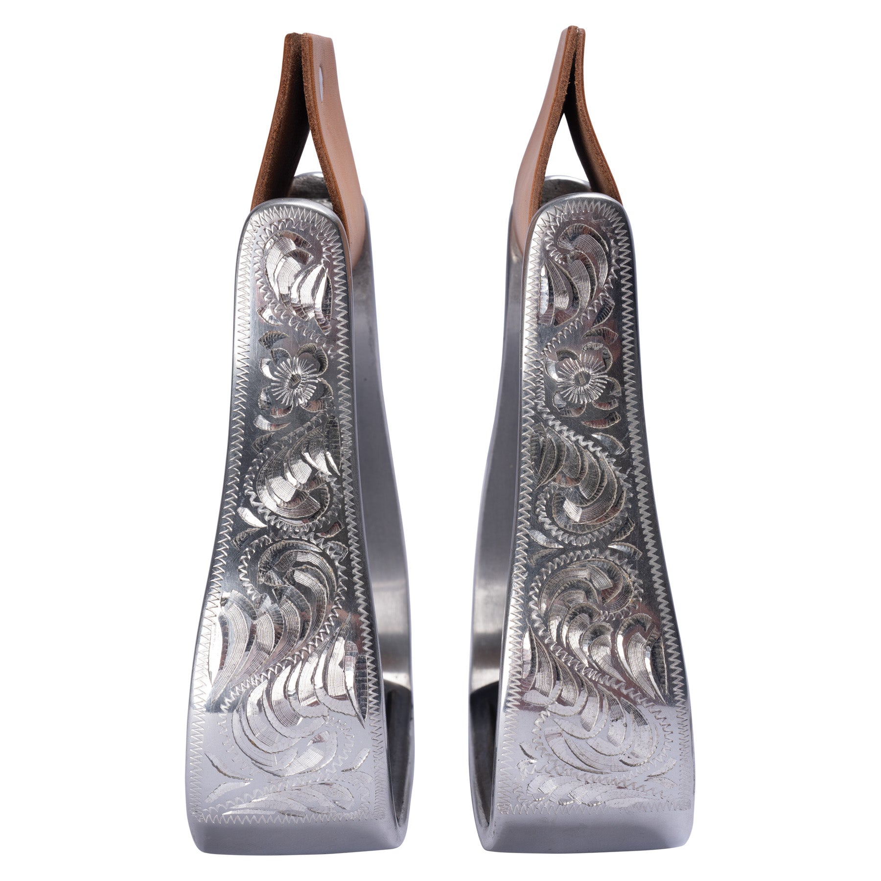 Schneiders® Aluminum Engraved Western Padded Stirrups