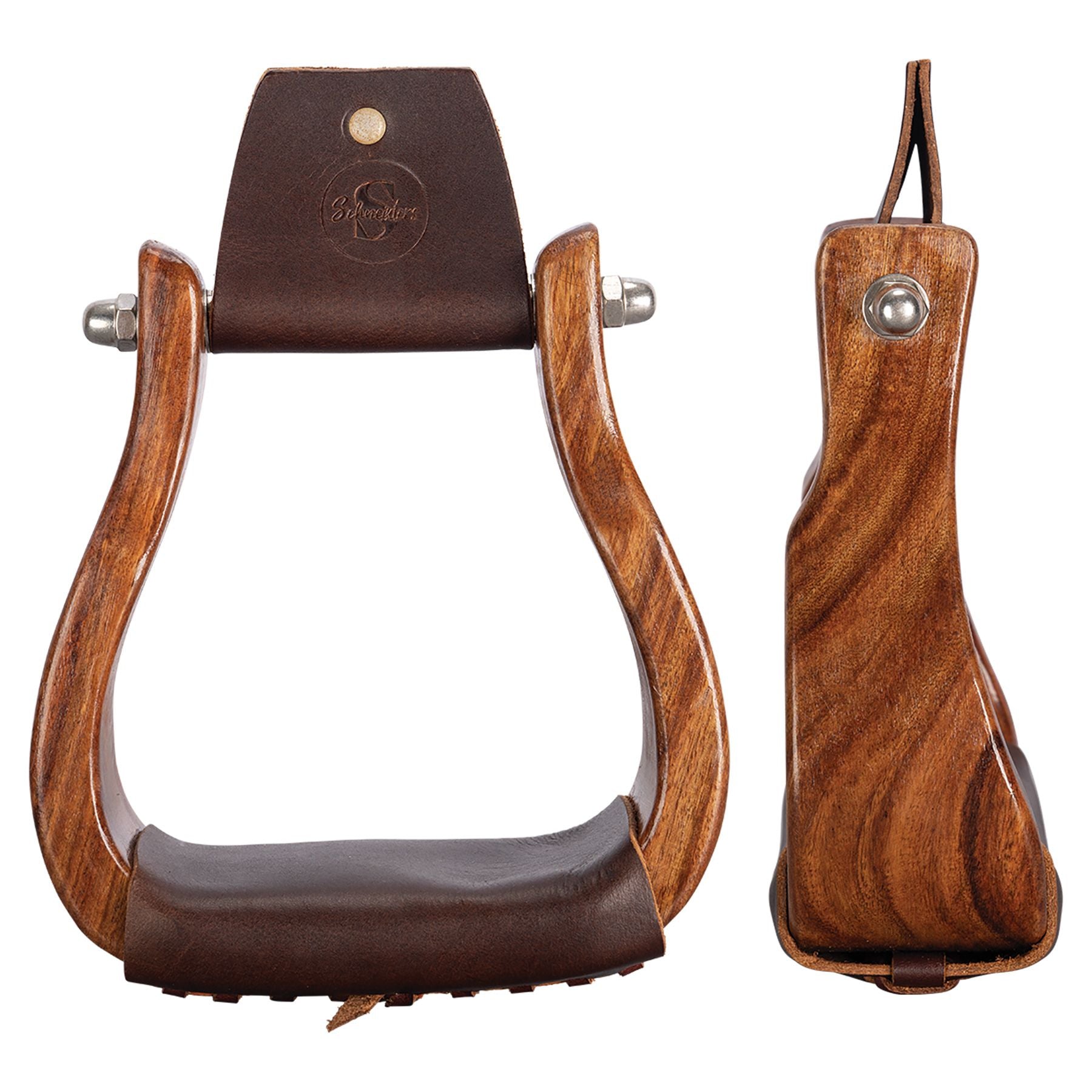 Schneiders® Angled Offset Wooden Stirrups
