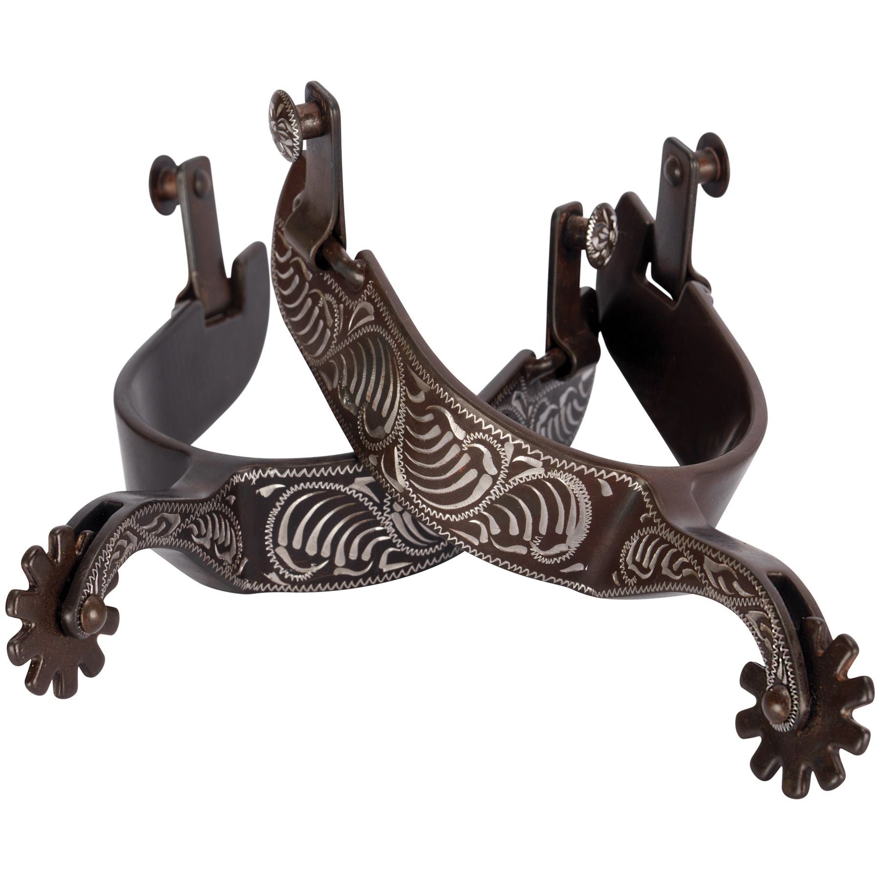Schneiders® Antique Floral Engraved Western Spurs